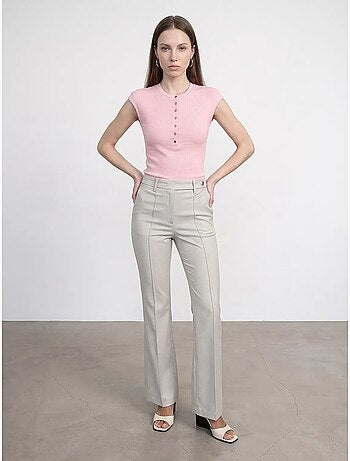 T-shirt girocollo in jersey di cotone aderente dilvin