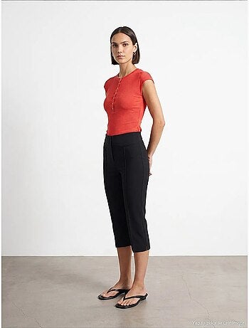T-shirt girocollo in jersey di cotone aderente dilvin