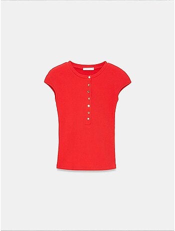 T-shirt girocollo in jersey di cotone aderente dilvin
