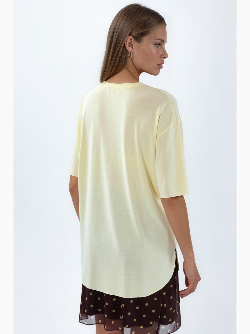 T-shirt girocollo loose fit busem Crema - Kiabi