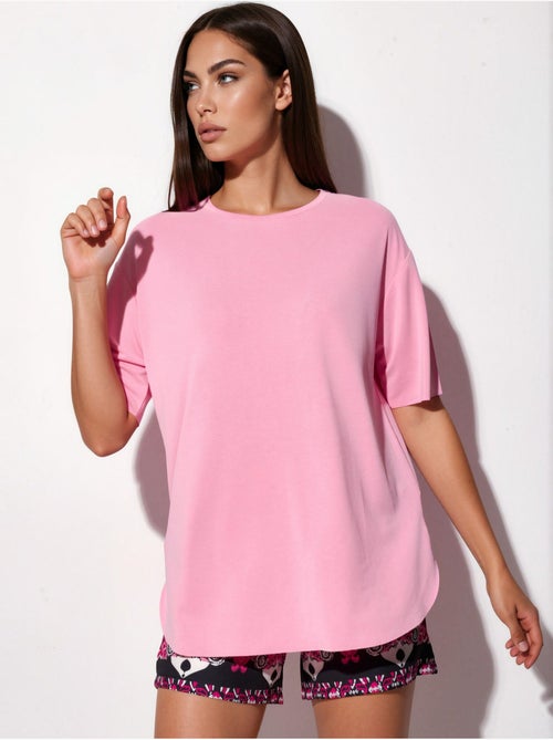T-shirt girocollo loose fit busem - Kiabi T-shirt girocollo loose fit busem - Kiabi