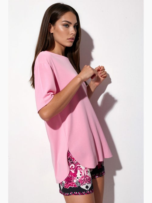 T-shirt girocollo loose fit busem - Kiabi T-shirt girocollo loose fit busem - Kiabi