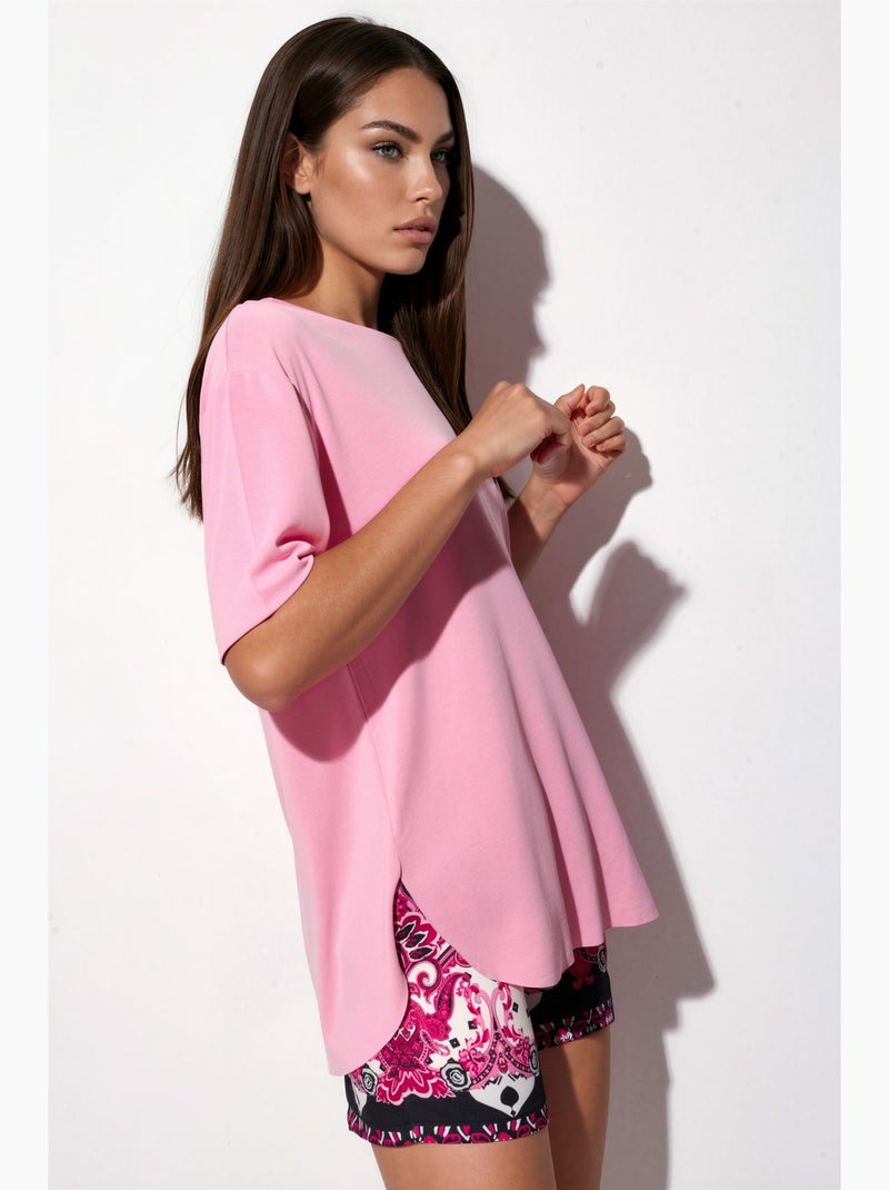 T-shirt girocollo loose fit busem Rosa - Kiabi