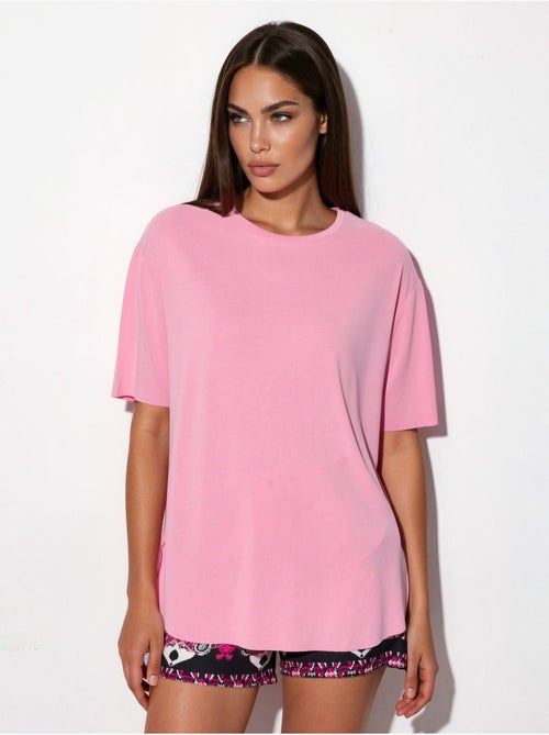 T-shirt girocollo loose fit busem - Kiabi T-shirt girocollo loose fit busem - Kiabi