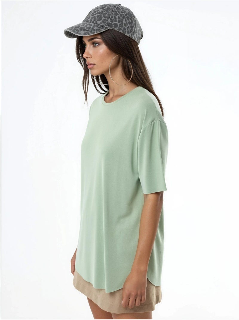 T-shirt girocollo loose fit busem Verde pastello - Kiabi