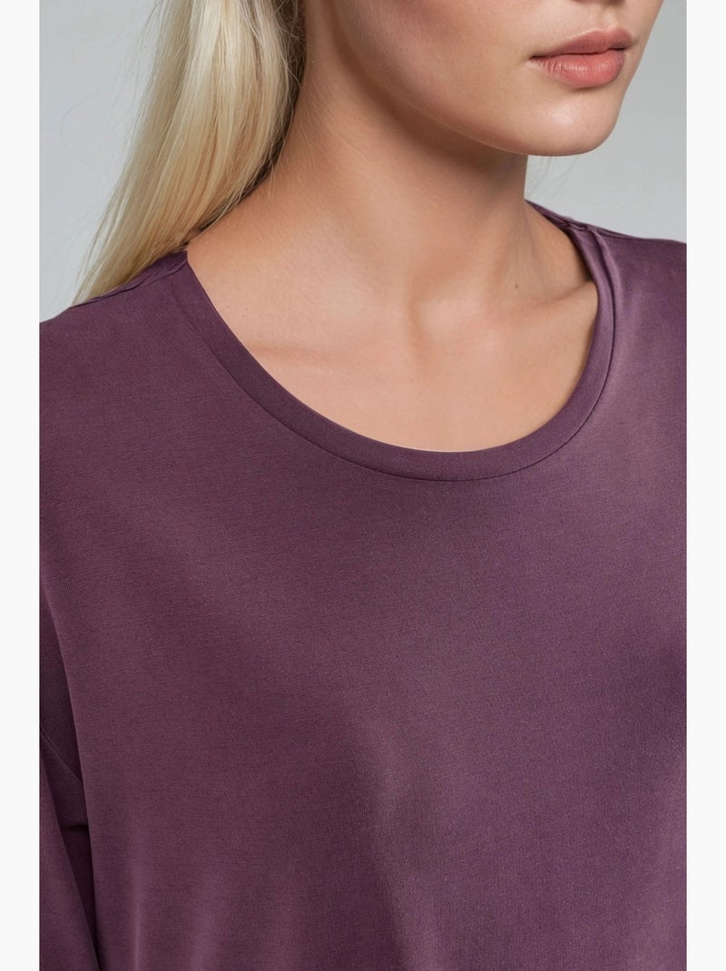 T-shirt girocollo loose fit busem Viola prugna - Kiabi