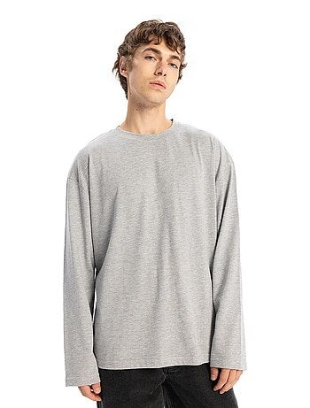 T-shirt girocollo maniche lunghe cotone giesto