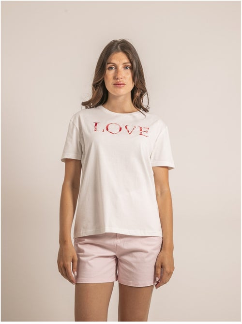 T-shirt girocollo message FAKO - Kiabi