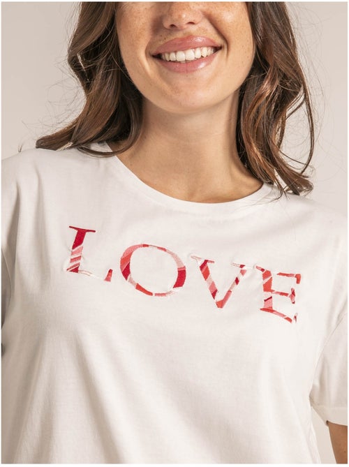 T-shirt girocollo message FAKO - Kiabi