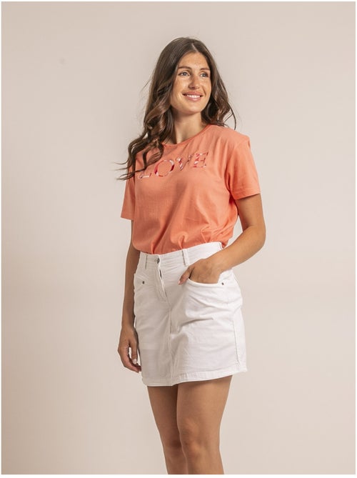 T-shirt girocollo message FAKO - Kiabi