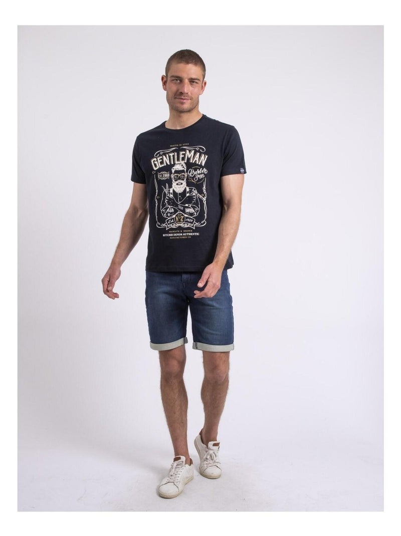T-shirt girocollo NAGORI Blu marino - Kiabi