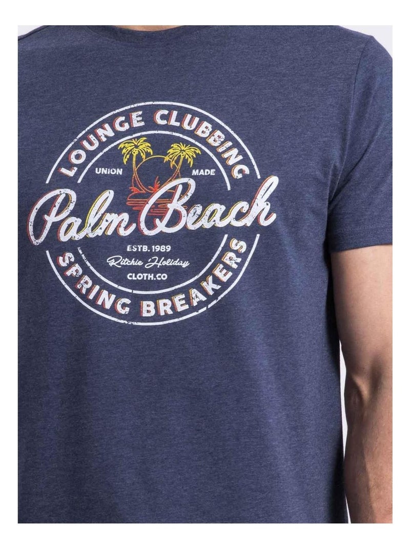 T-shirt girocollo NAKIWOK Blu marino - Kiabi