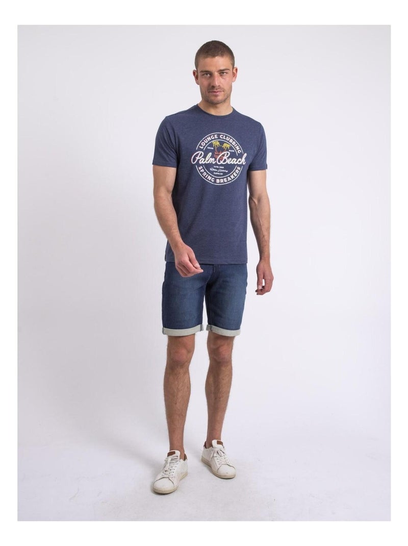T-shirt girocollo NAKIWOK Blu marino - Kiabi