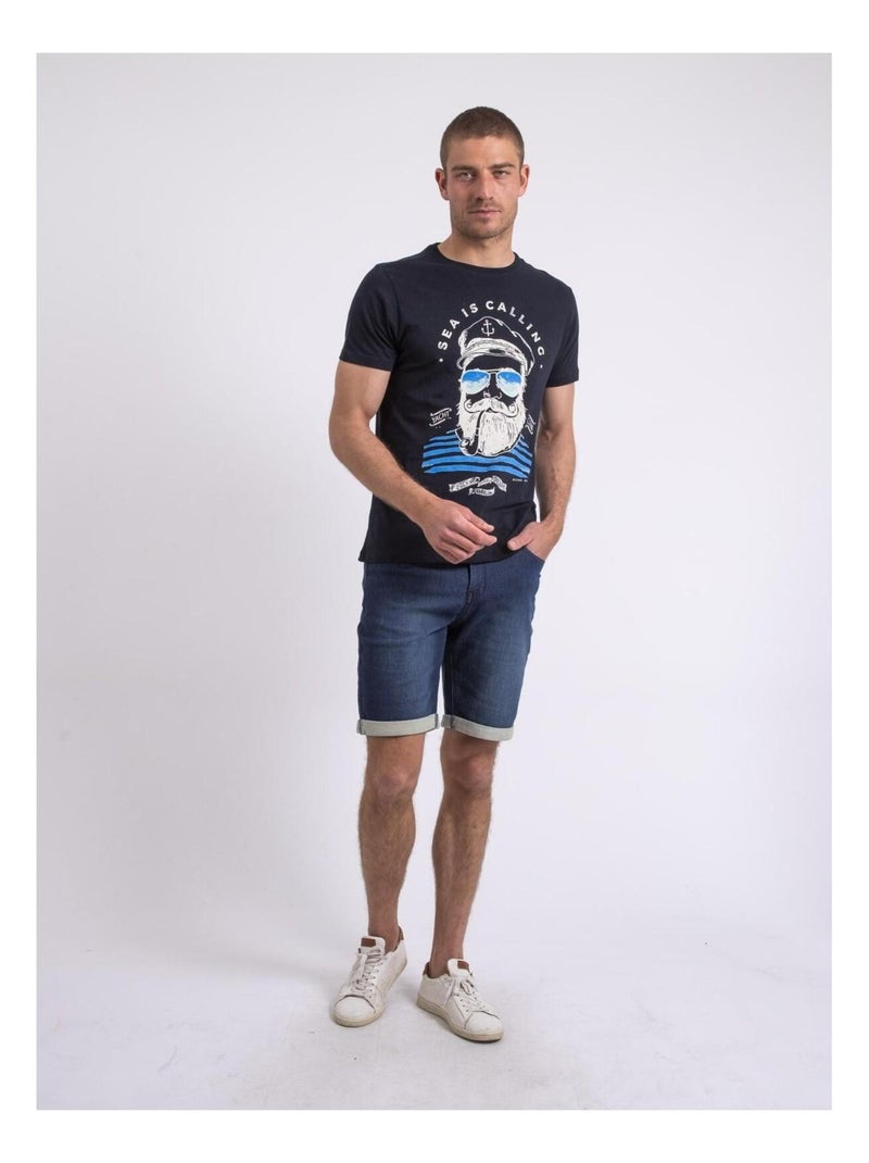 T-shirt girocollo NALUPIRI Blu marino - Kiabi