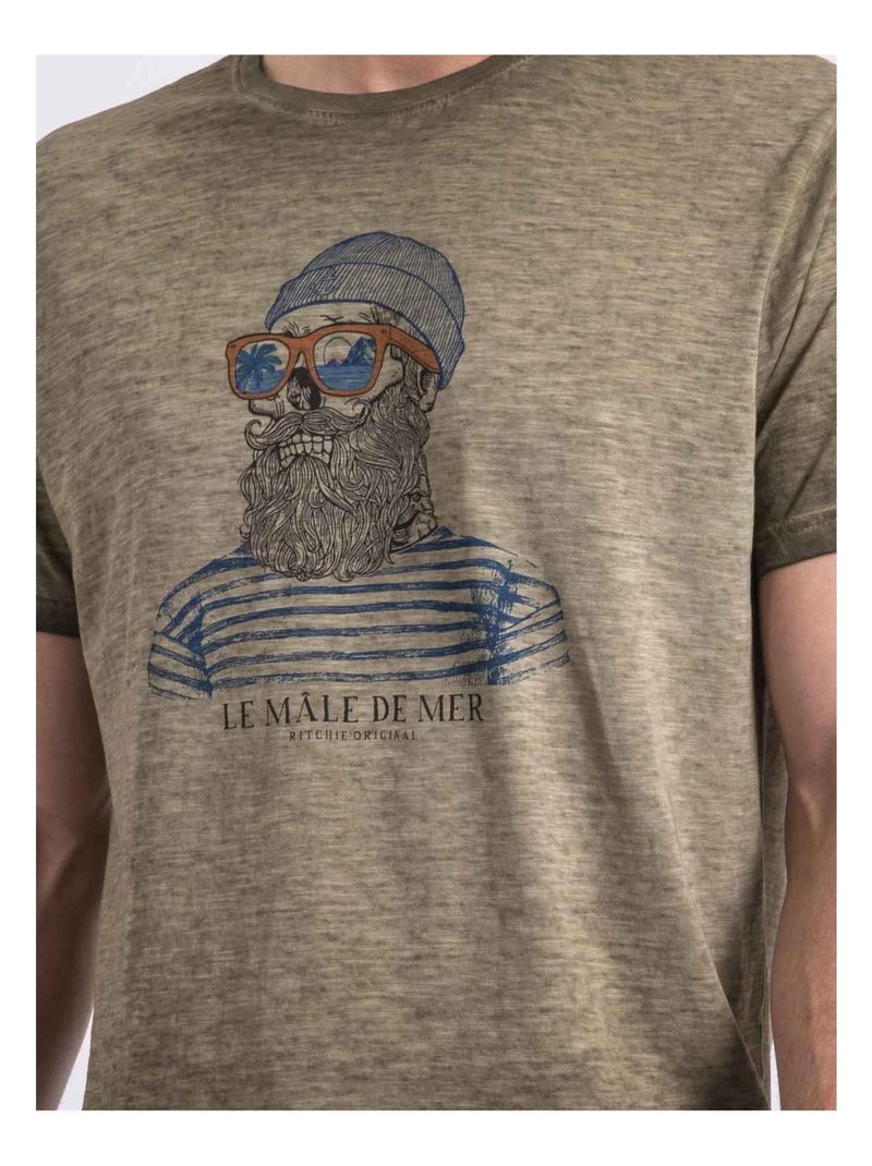 T-shirt girocollo NAPAROT Cachi - Kiabi