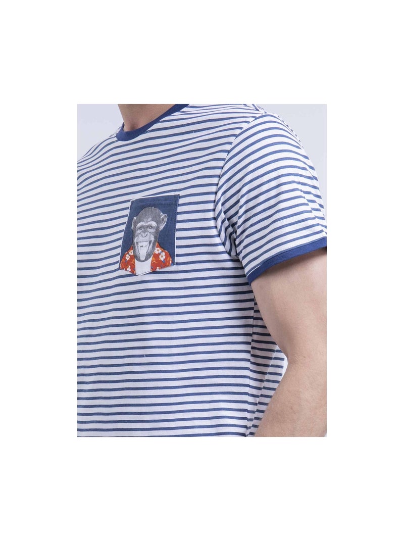 T-shirt girocollo NAPISINGE Blu marino - Kiabi