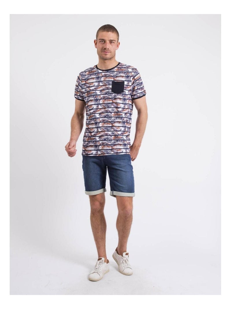 T-shirt girocollo NIKUTO Blu marino - Kiabi