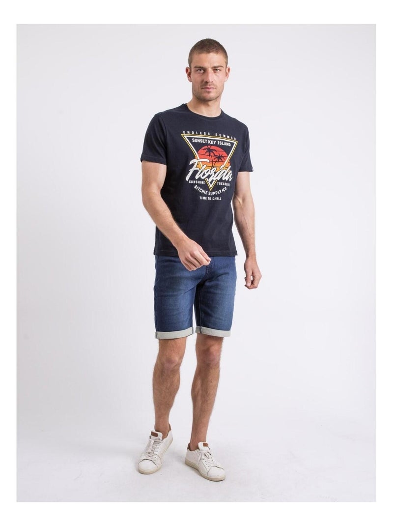 T-shirt girocollo NILIPACK Blu marino - Kiabi