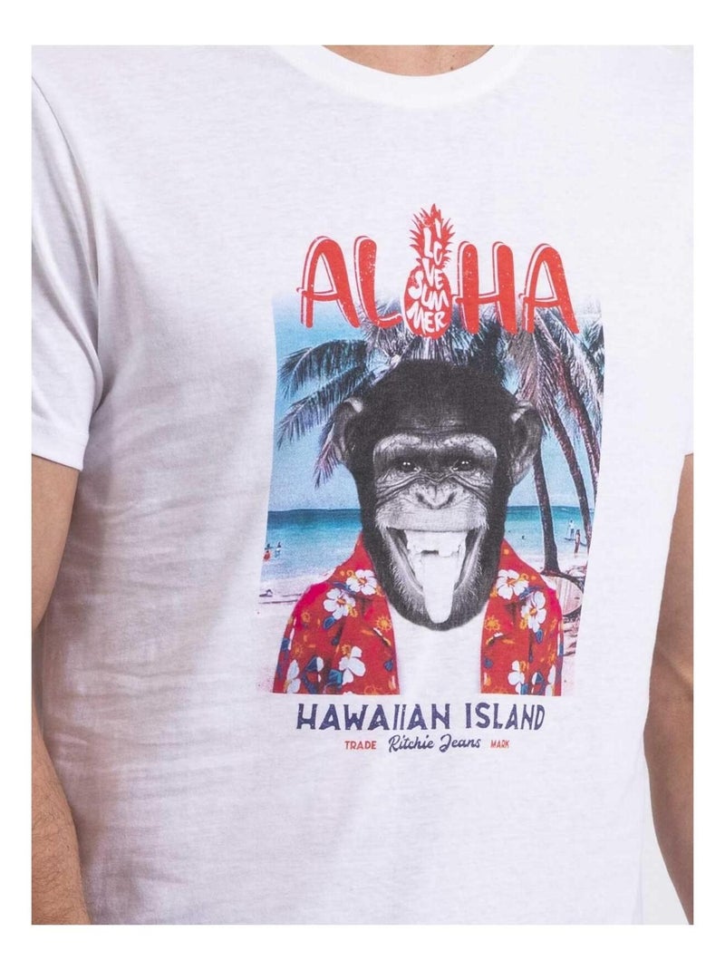 T-shirt girocollo NIPAGOLO Bianco - Kiabi