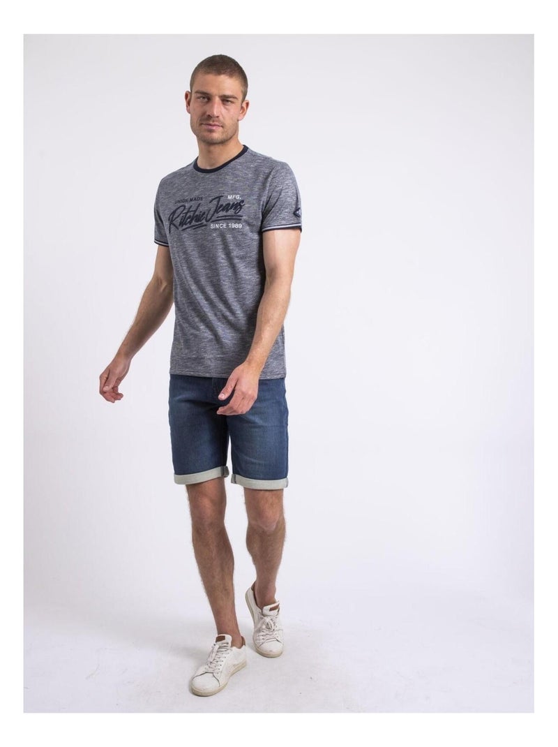 T-shirt girocollo NIRADAM Blu marino - Kiabi