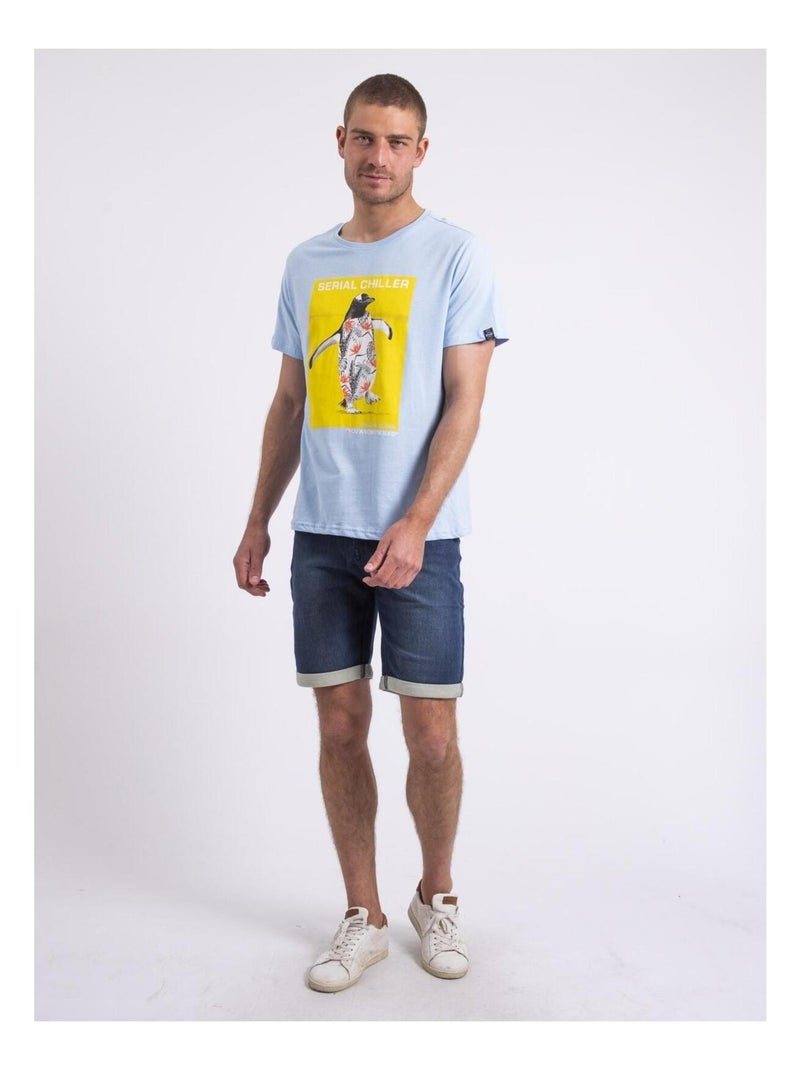 T-shirt girocollo NIRALVINO Blu cielo - Kiabi