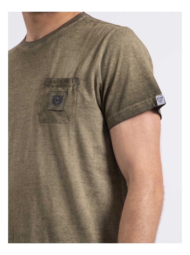T-shirt girocollo NIRAVELO Cachi - Kiabi