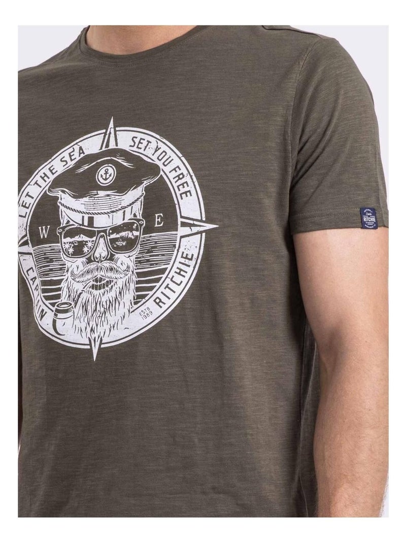 T-shirt girocollo NOLOLAND Cachi - Kiabi