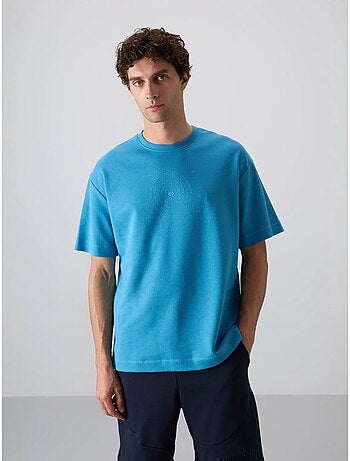 T-shirt girocollo oversize in misto cotone tommy