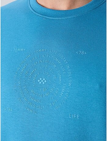 T-shirt girocollo oversize in misto cotone tommy