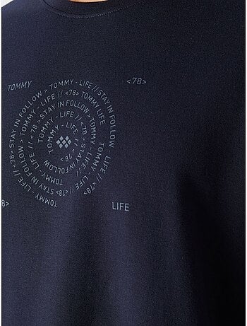 T-shirt girocollo oversize in misto cotone tommy