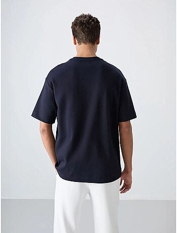 T-shirt girocollo oversize in misto cotone tommy