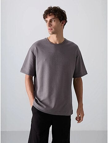 T-shirt girocollo oversize in misto cotone tommy