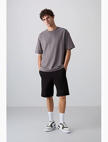 T-shirt girocollo oversize in misto cotone tommy