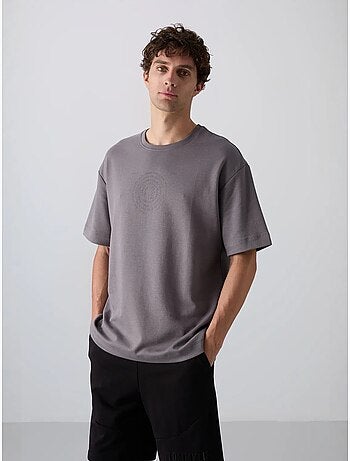 T-shirt girocollo oversize in misto cotone tommy