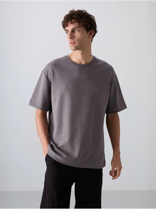 T-shirt girocollo oversize in misto cotone tommy - Kiabi T-shirt girocollo oversize in misto cotone tommy - Kiabi
