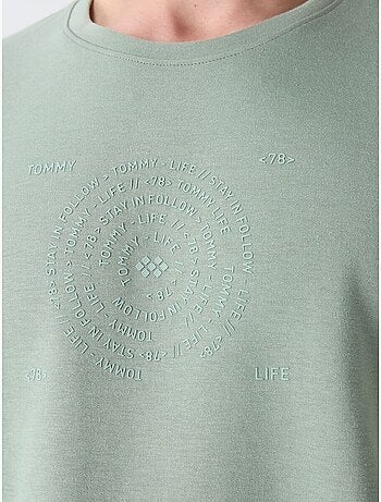 T-shirt girocollo oversize in misto cotone tommy