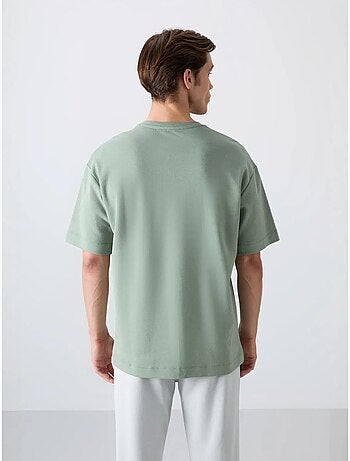 T-shirt girocollo oversize in misto cotone tommy