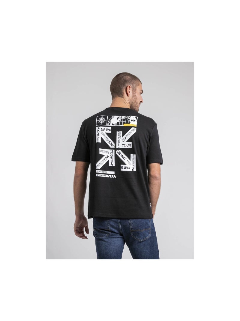 T-shirt girocollo oversize pur coton JOEDEN Nero - Kiabi