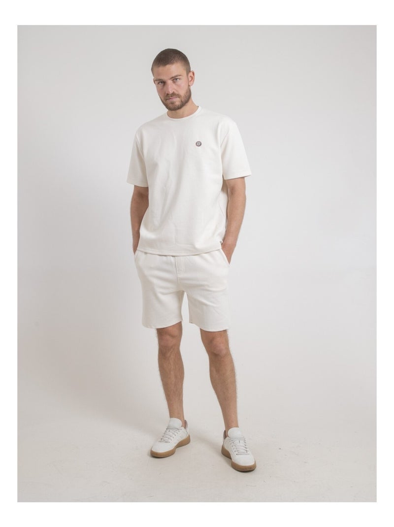 T-shirt girocollo oversize puro cotone NEWMIX Beige - Kiabi