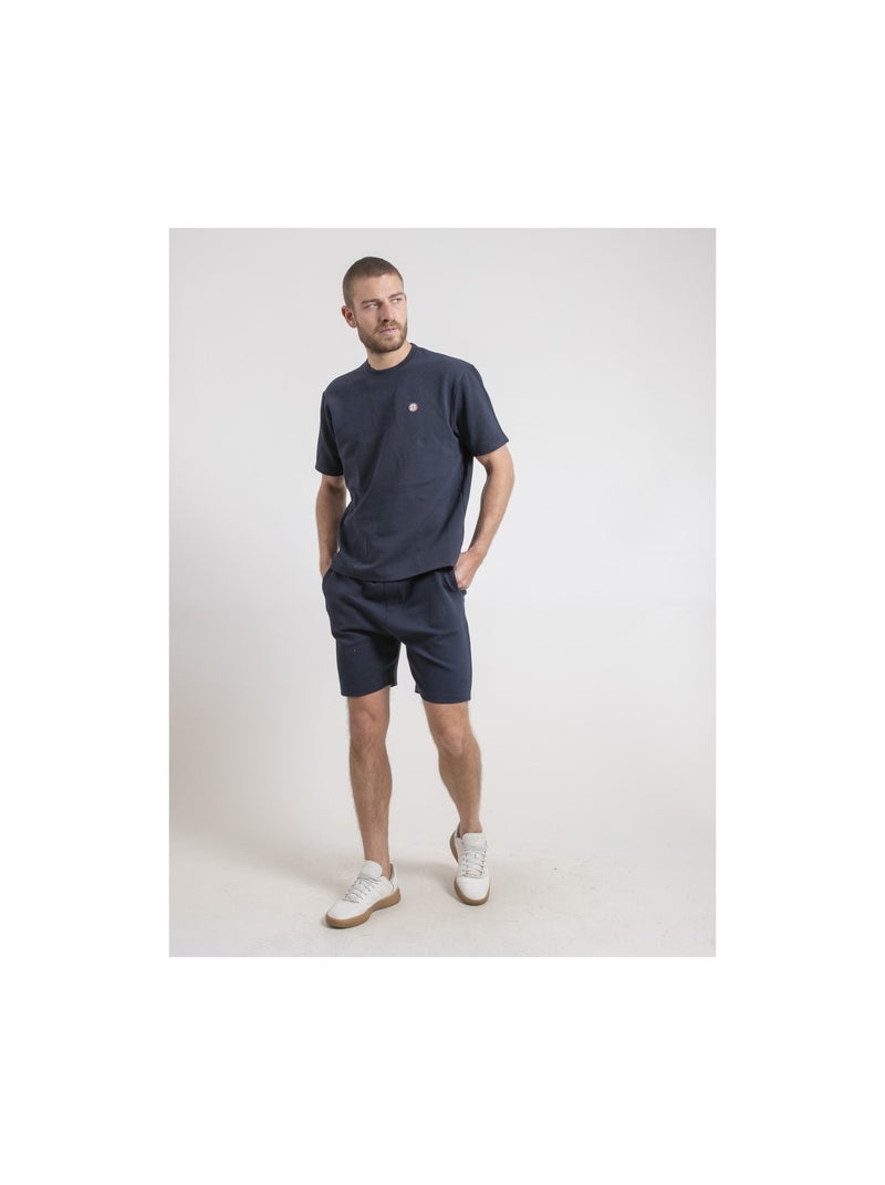 T-shirt girocollo oversize puro cotone NEWMIX Blu marino - Kiabi