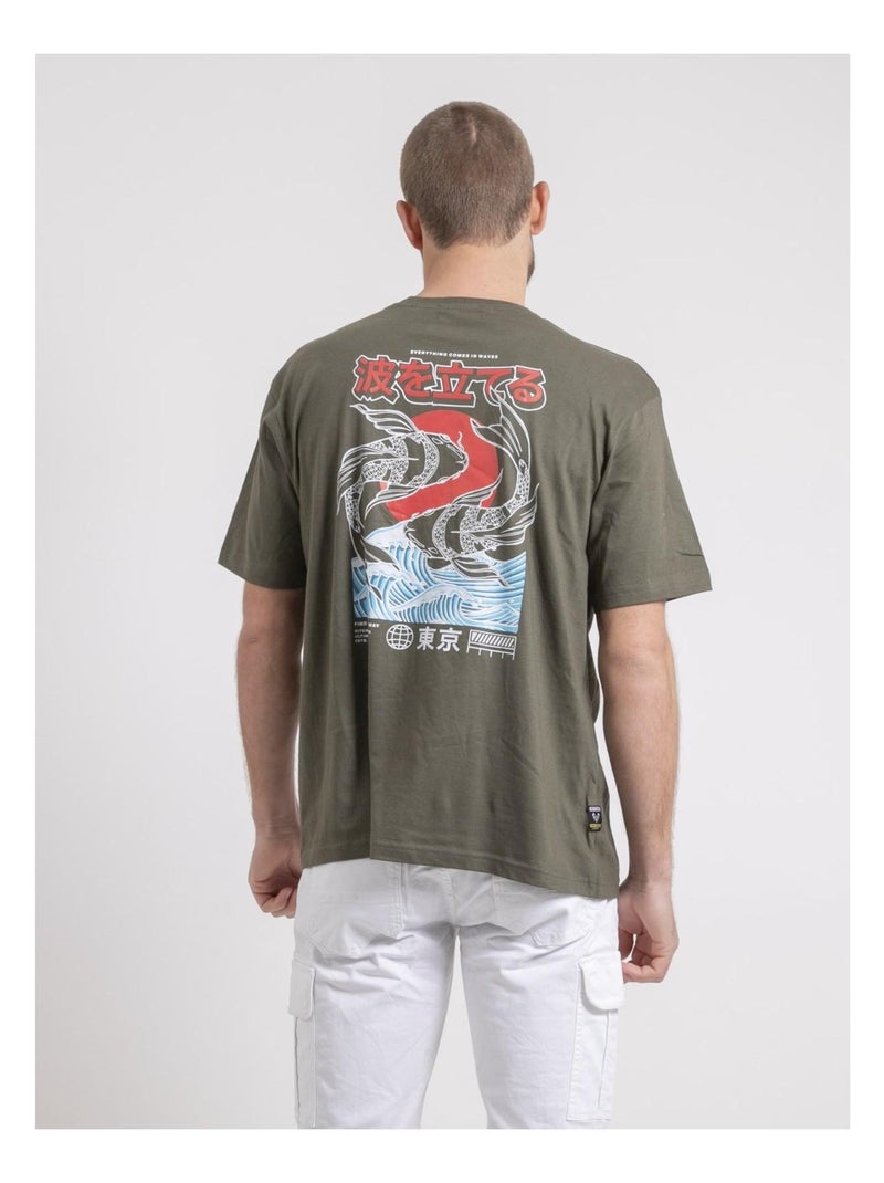 T-shirt girocollo oversize puro cotone NIGORILLE Blu - Kiabi