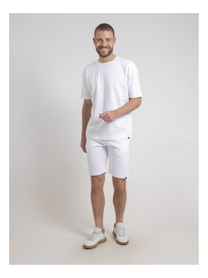 T-shirt girocollo oversize puro cotone NOBUKA Bianco - Kiabi
