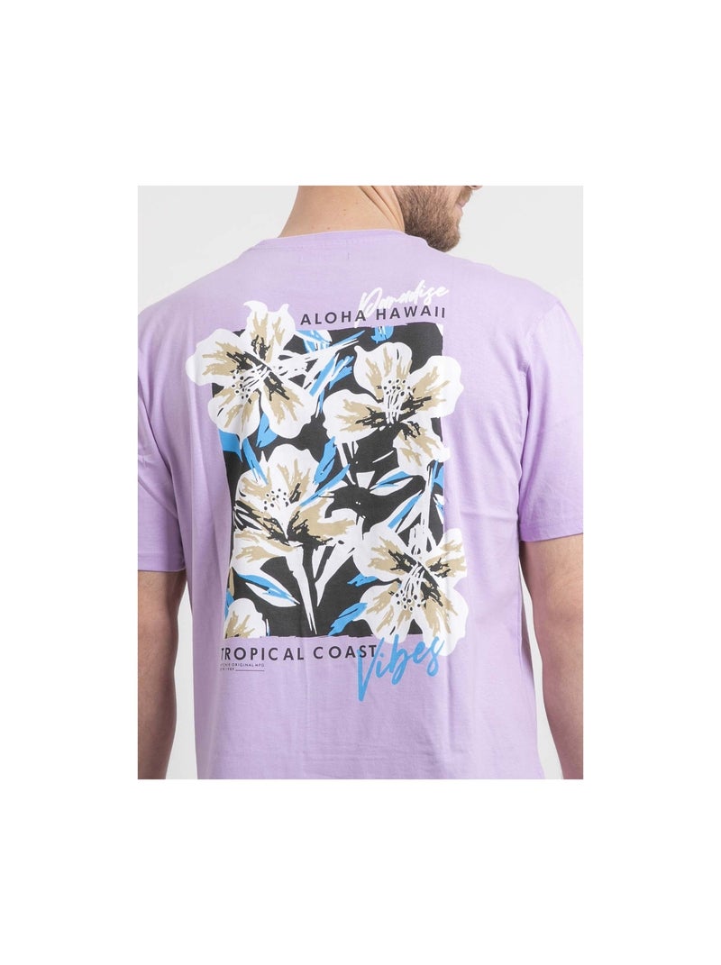 T-shirt girocollo oversize puro cotone NOFENIX Viola - Kiabi