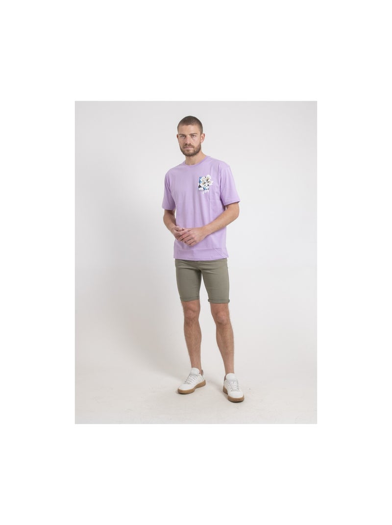 T-shirt girocollo oversize puro cotone NOFENIX Viola - Kiabi