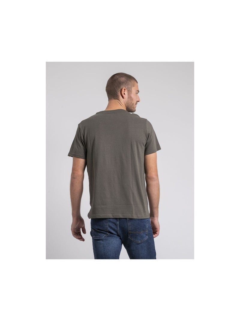 T-shirt girocollo pur coton JABUSTIN Cachi - Kiabi