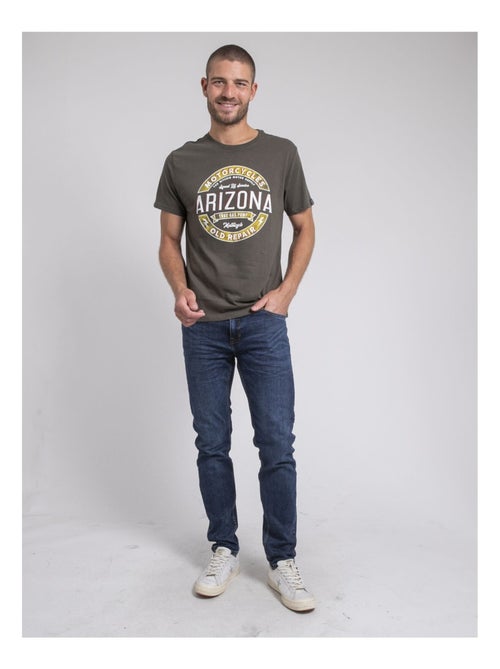 T-shirt girocollo pur coton JABUSTIN - Kiabi