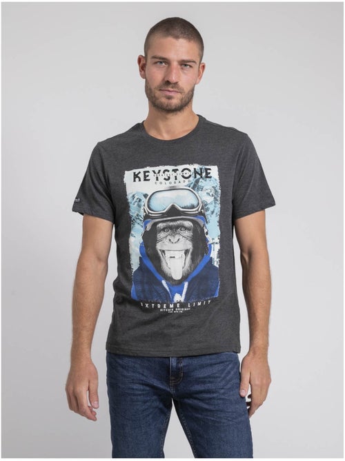 T-shirt girocollo pur coton JACOSKI - Kiabi