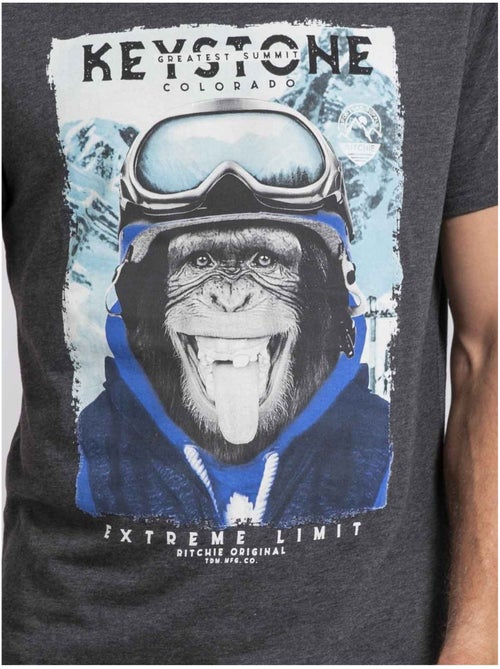 T-shirt girocollo pur coton JACOSKI - Kiabi