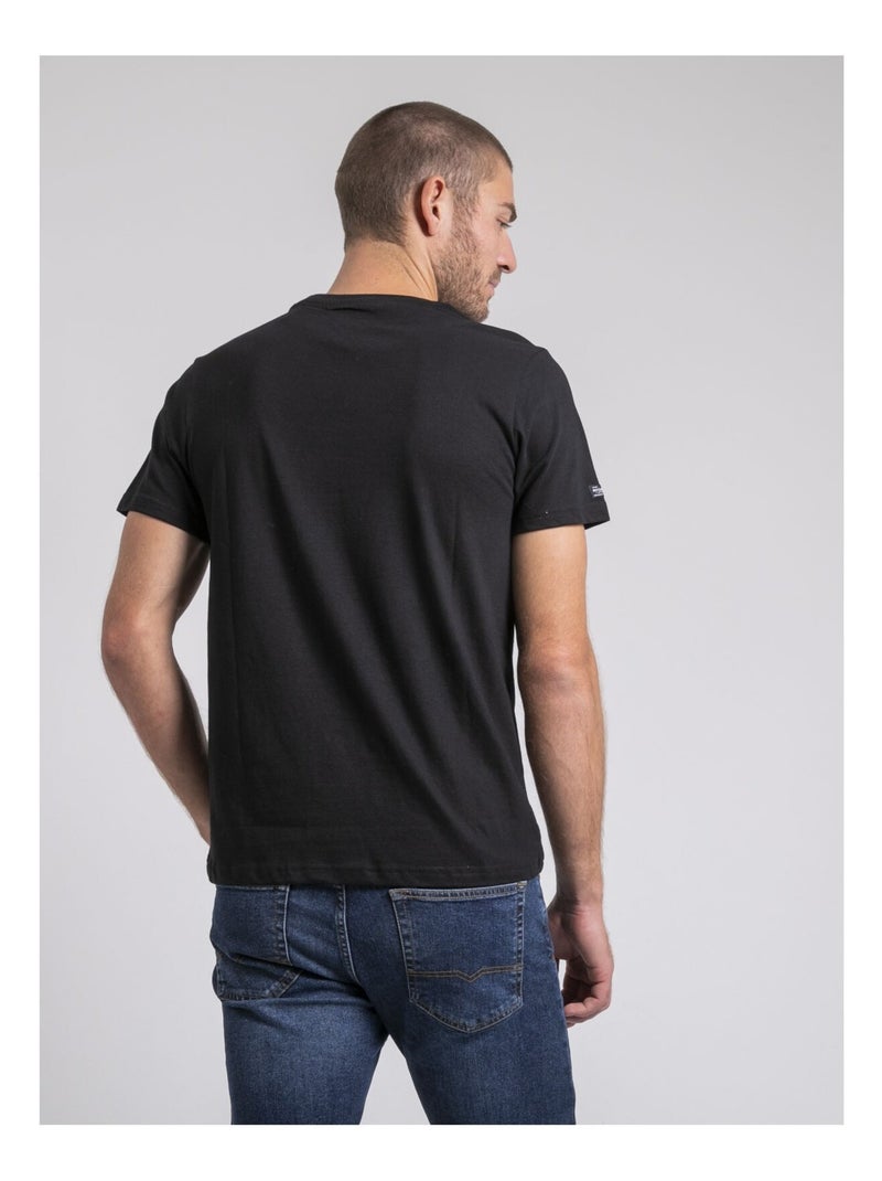 T-shirt girocollo pur coton JACOSKI Nero - Kiabi