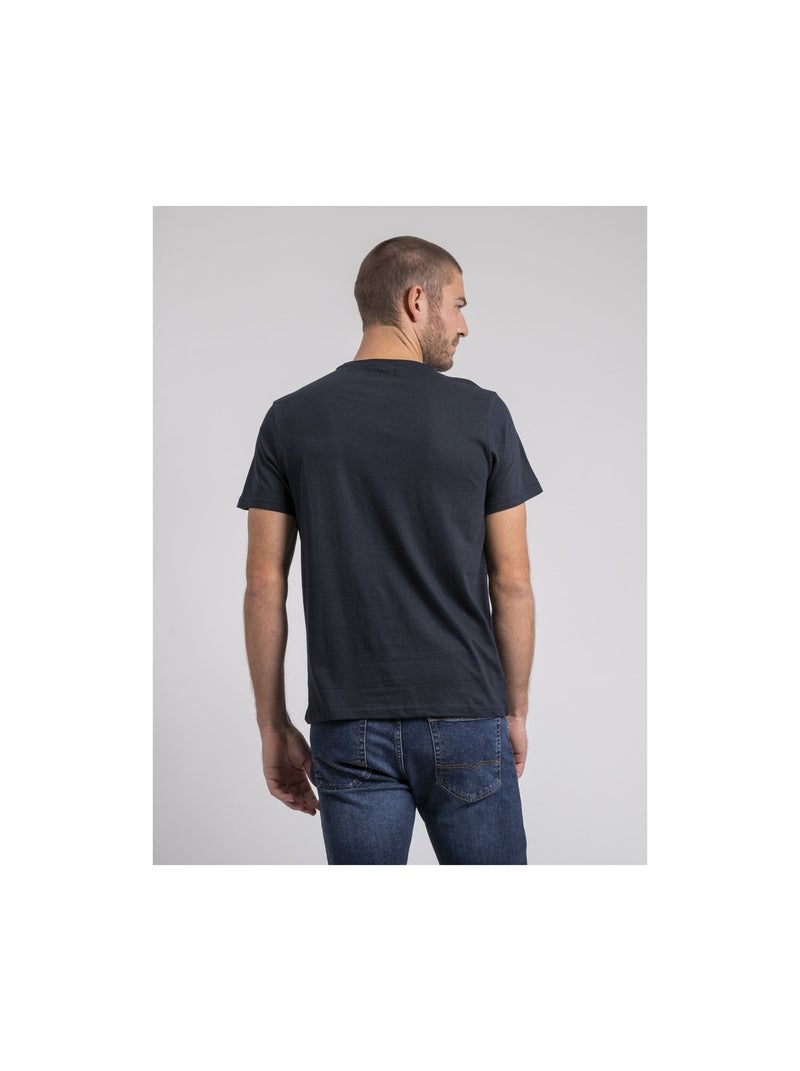 T-shirt girocollo pur coton JAKOTA Blu marino - Kiabi